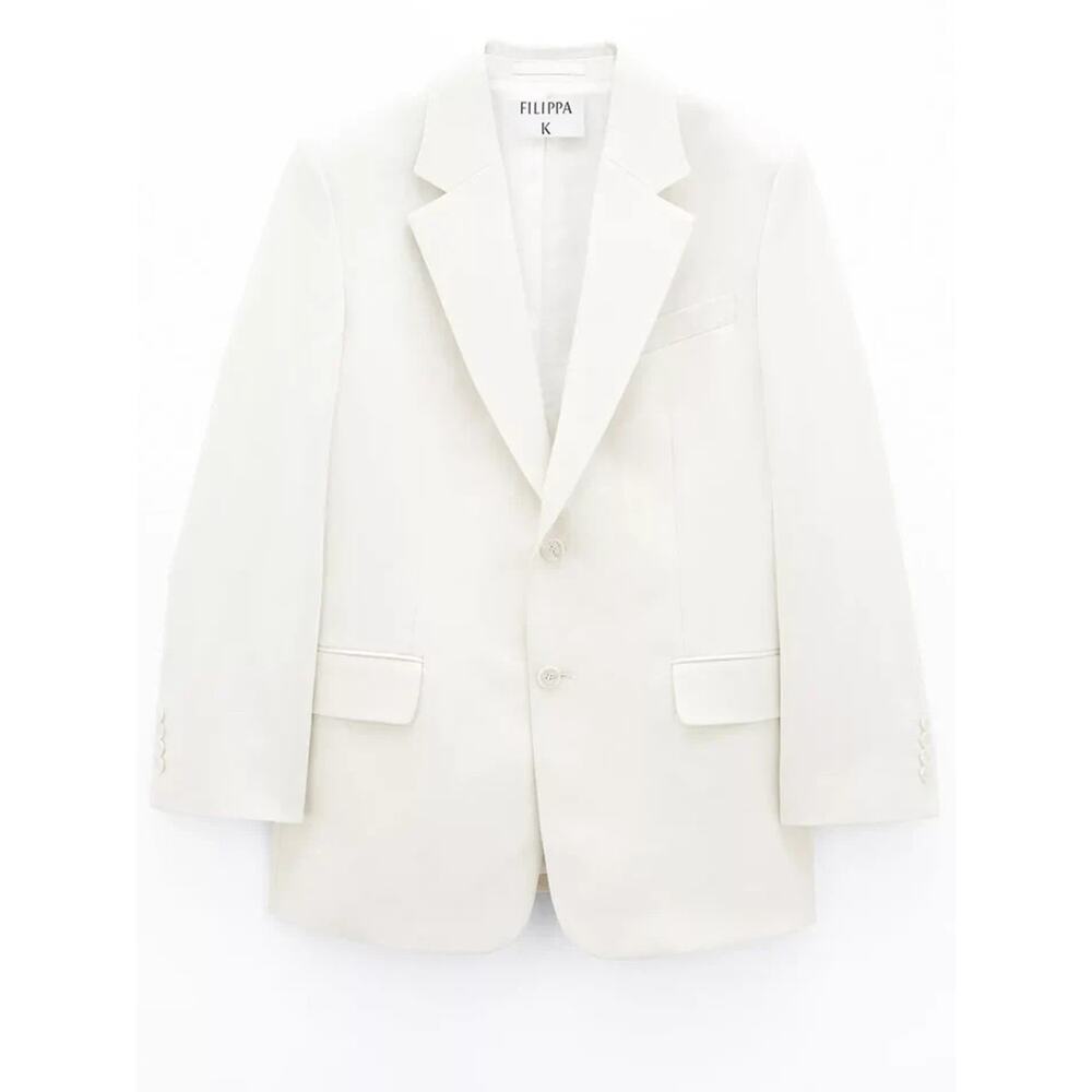 FILIPPA K Women's Tailored Pinstripe Blazer In Bone color Size 38 | R